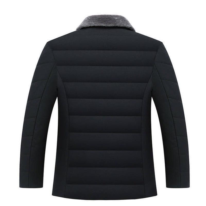 Men's lapel padded velvet jacket