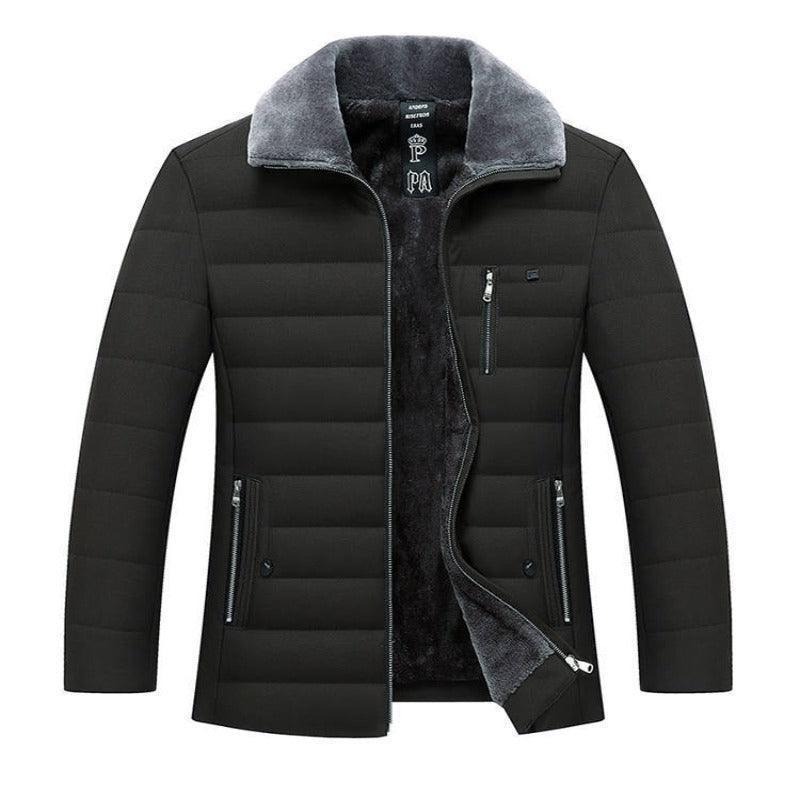Men's lapel padded velvet jacket