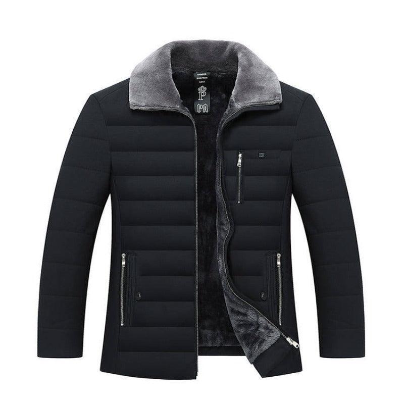 Men's lapel padded velvet jacket