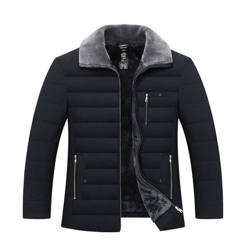 Men's lapel padded velvet jacket