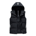 Men's detachable hood striped vest jacket