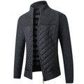 Men's stand collar quilted jacket