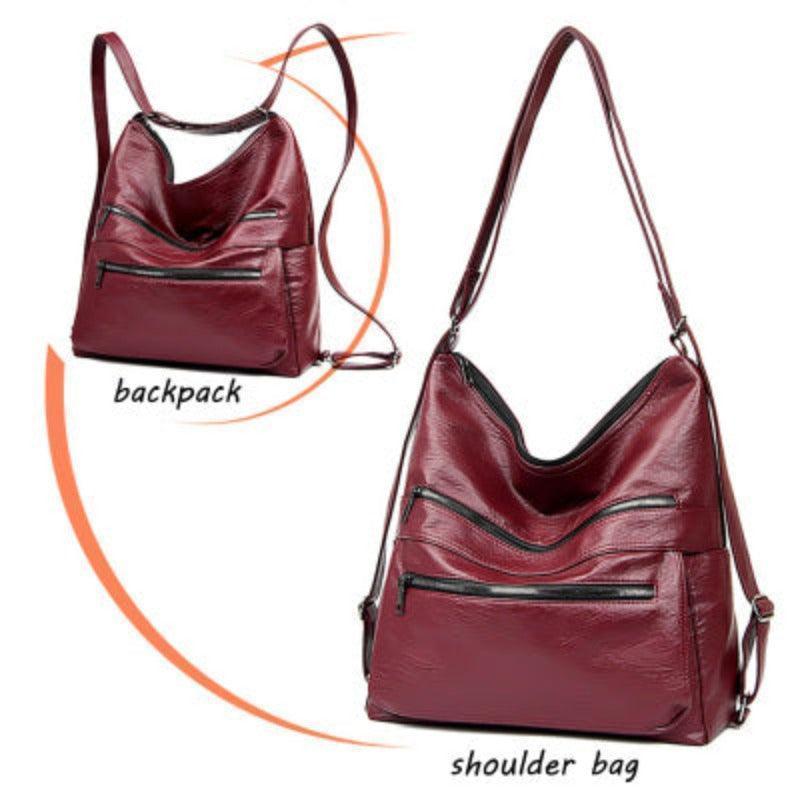 Women's multi-pocket backpack purse