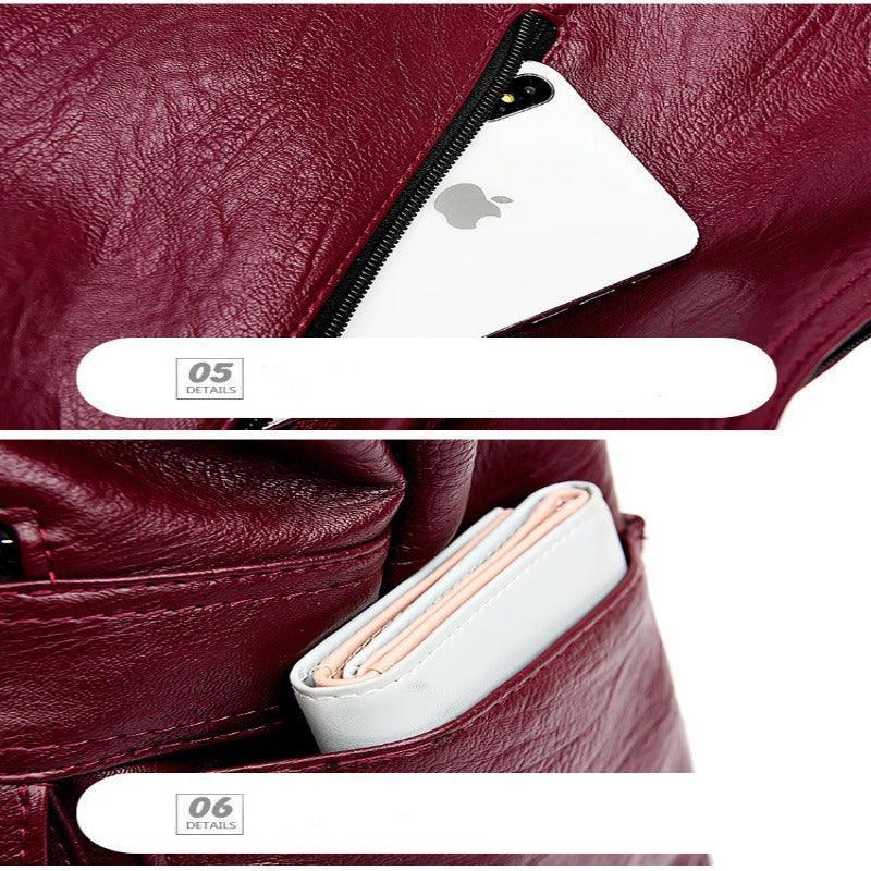 Women's multi-pocket backpack purse