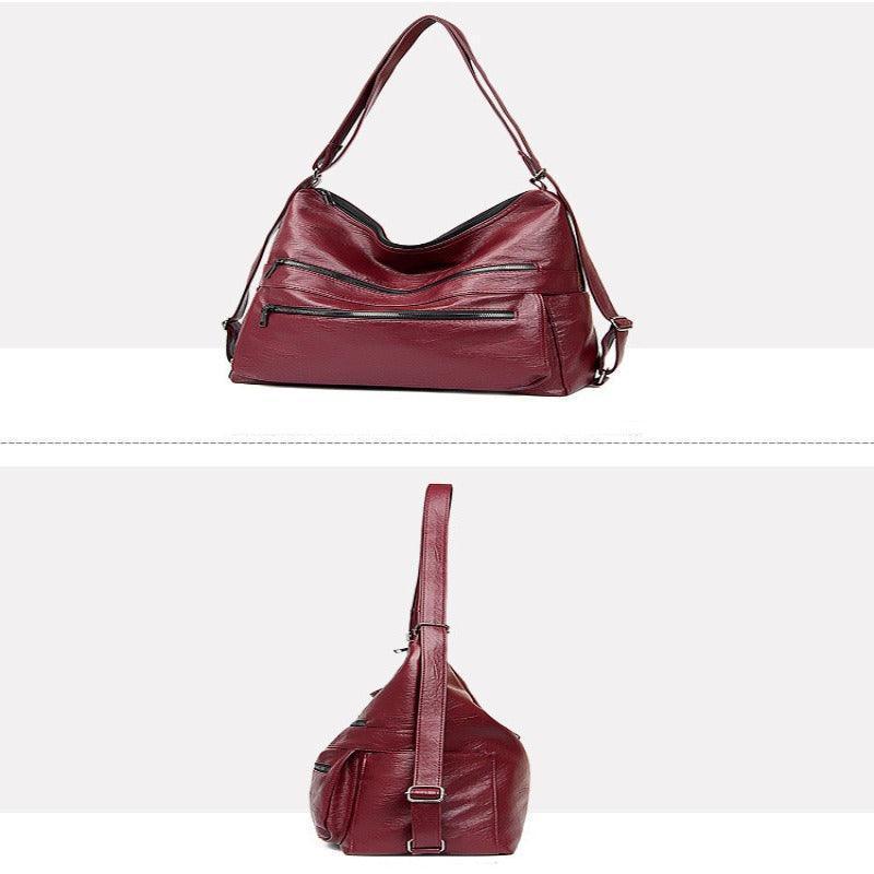 Multi-Pockets Zipper Shoulder Bag and Adjustable Backpack - Glooosy Store