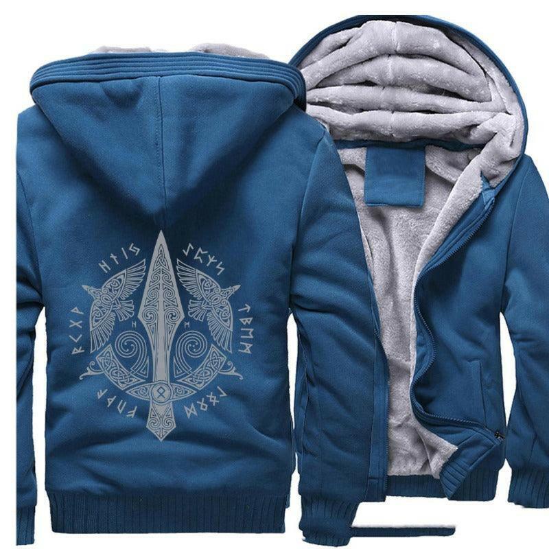 Men's hooded zipper fleece cardigan jacket