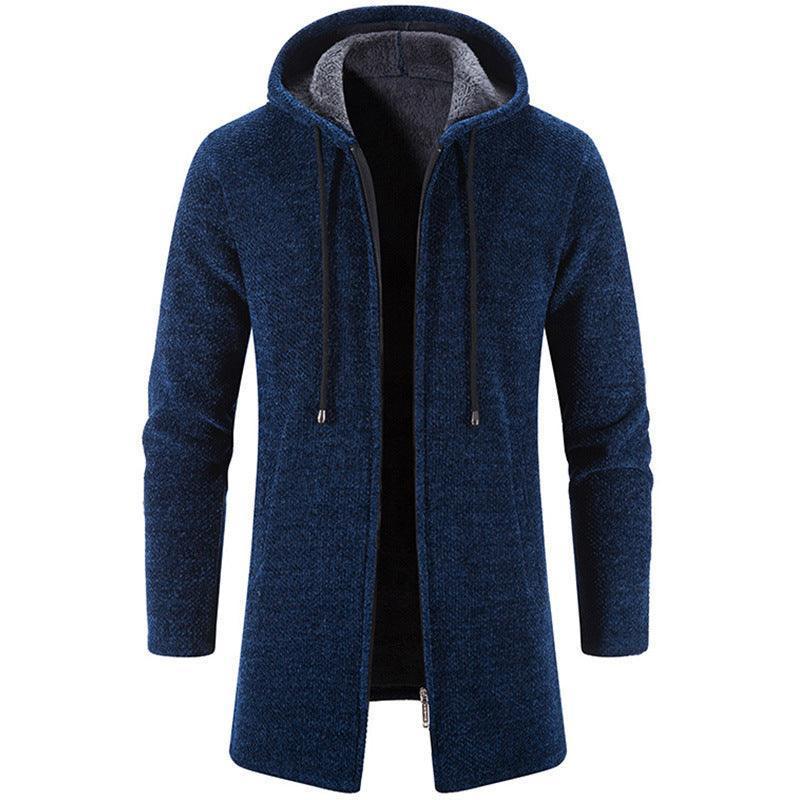 Plus Fleece Hooded Winter Cardigan Men - Glooosy Store