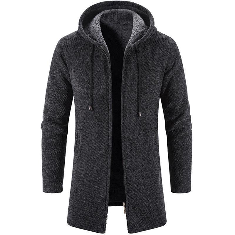 Plus Fleece Hooded Winter Cardigan Men - Glooosy Store