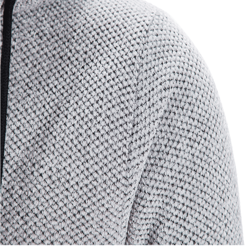 Men's fleece-lined hooded winter jacket