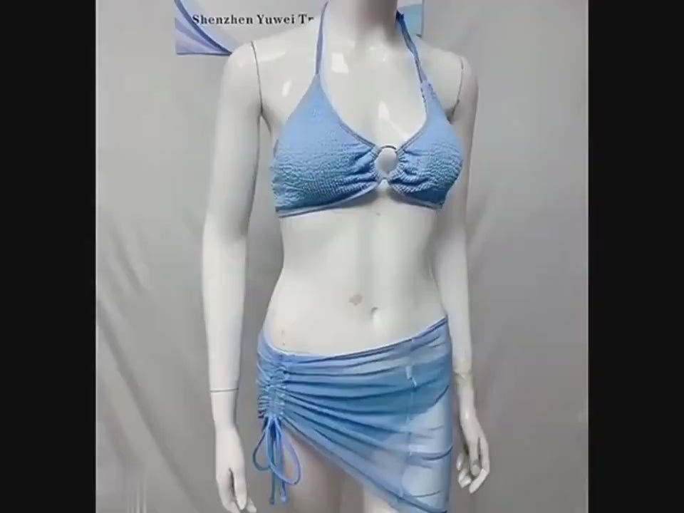 3pcs Halter Bikini Summer Fashion Beach Swimsuit For Women - Glooosy Store