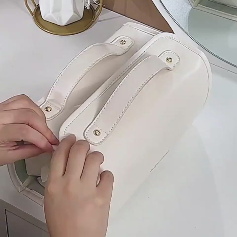 Folding Cosmetic Bag Large Capacity Travel Storage For Women