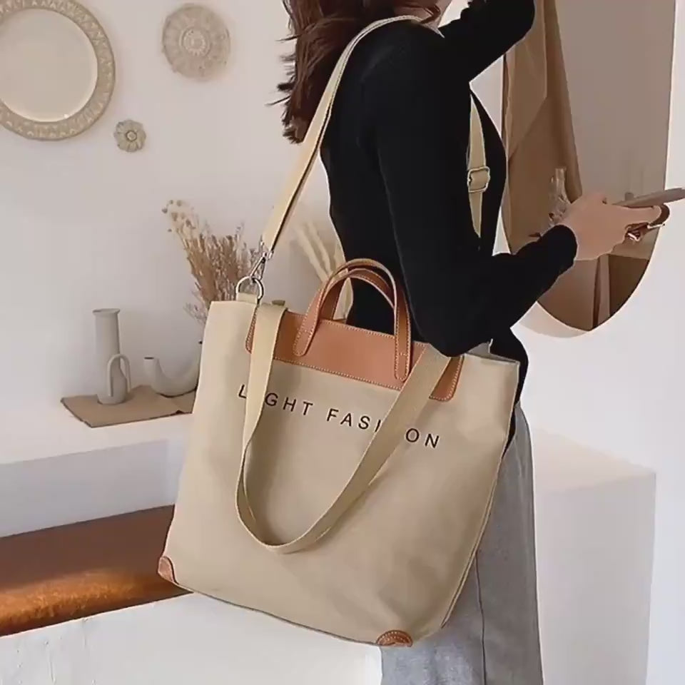 Women's large crossbody tote bag
