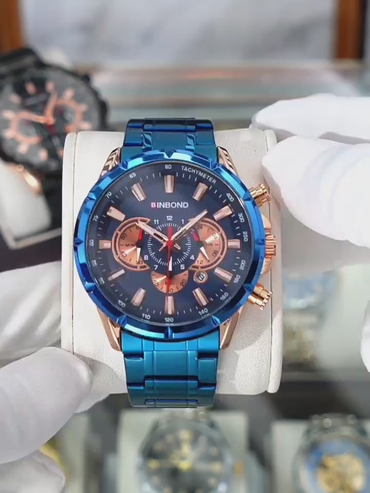 Men Multi Functional Quartz Chronograph Watch