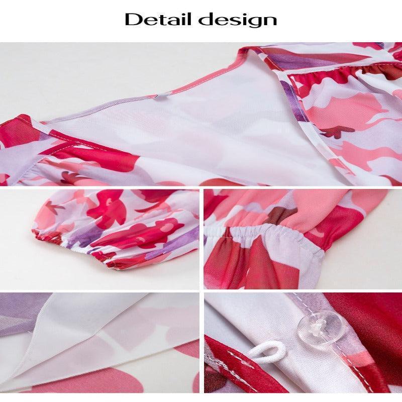 Women's short sleeve summer beach dress