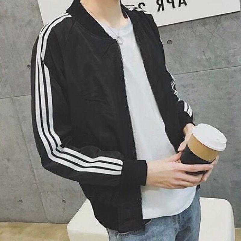 Summer Thin Slim Stripes Sport Jacket - Glooosy Store