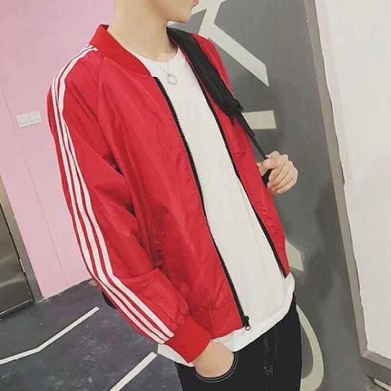 Summer Thin Slim Stripes Sport Jacket - Glooosy Store