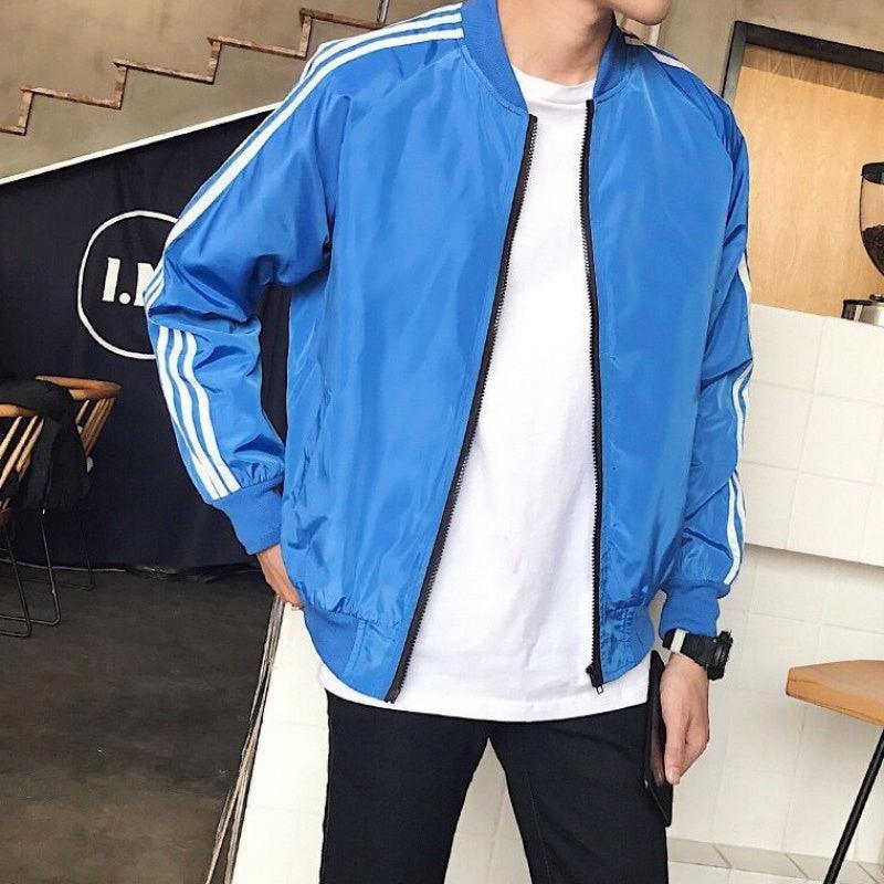 Summer Thin Slim Stripes Sport Jacket - Glooosy Store