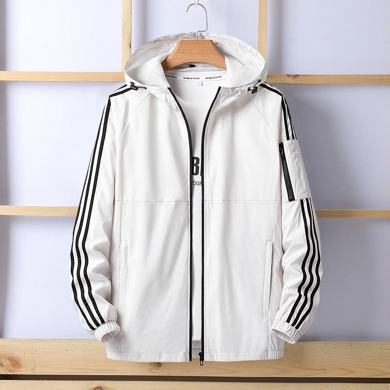 Men's hooded windbreaker sports jacketStore