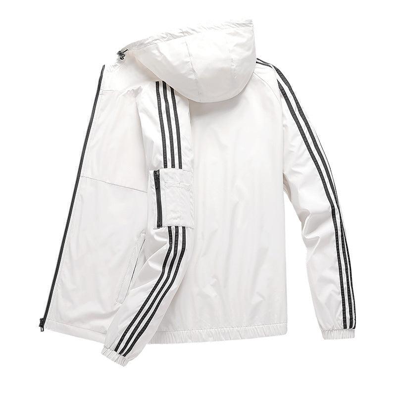 Men's hooded windbreaker sports jacket