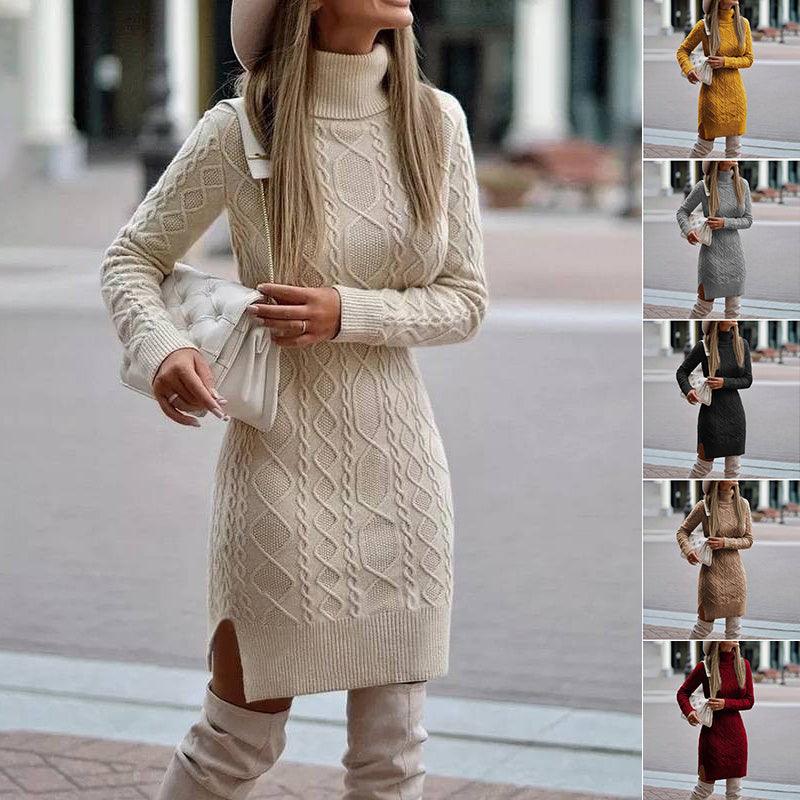 Women's long sleeve sweater dress