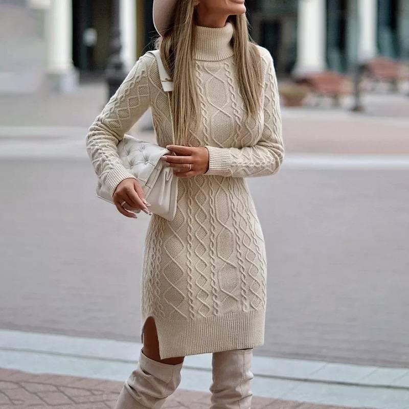 Women's long sleeve sweater dress