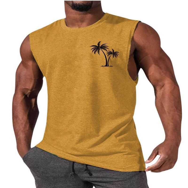 Unique Summer Beach Sleeveless Fitness T-Shirt - Glooosy Store