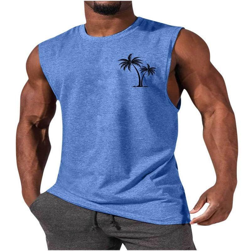 Unique Summer Beach Sleeveless Fitness T-Shirt - Glooosy Store