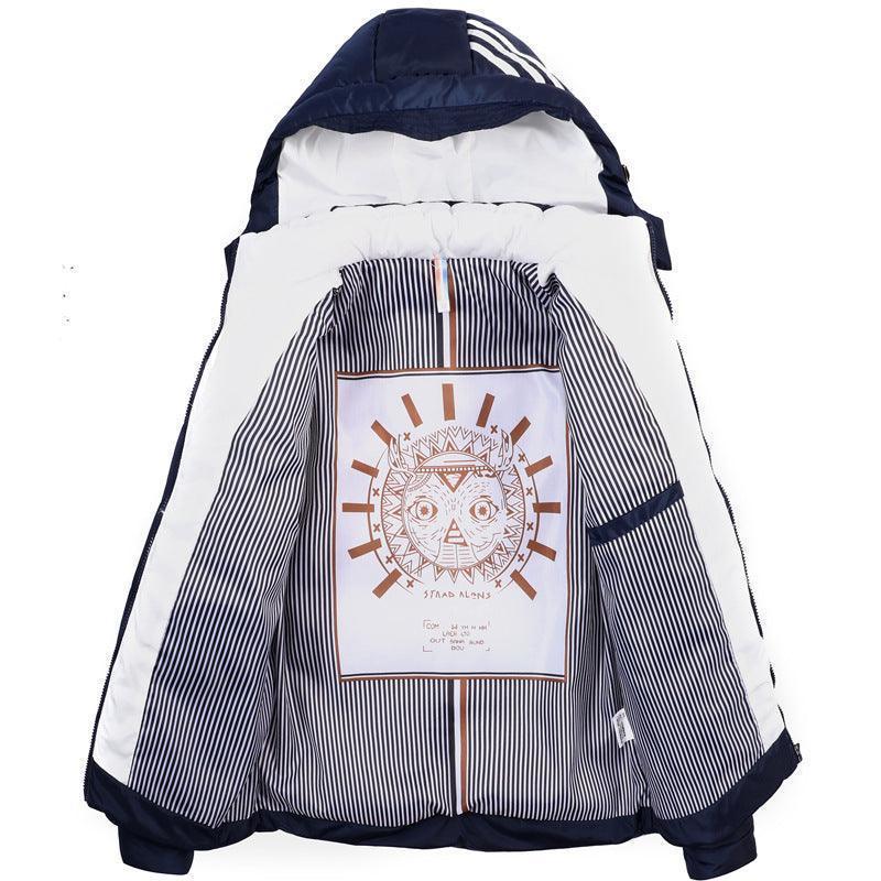 Men's detachable hood padded jacket