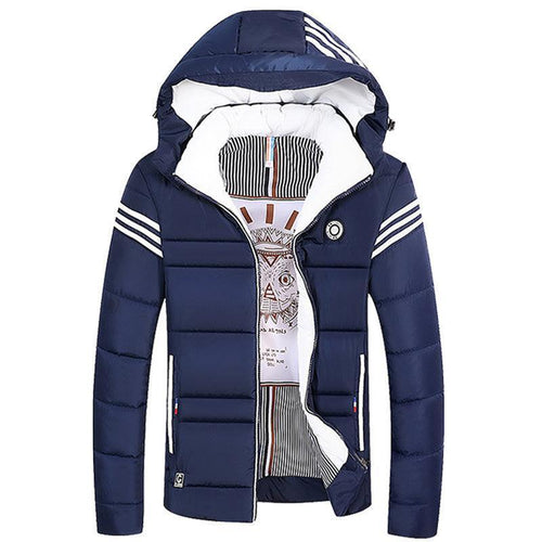Men's detachable hood padded jacket