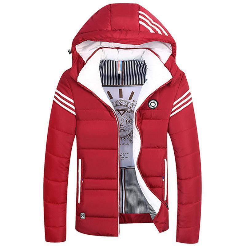 Men's detachable hood padded jacket