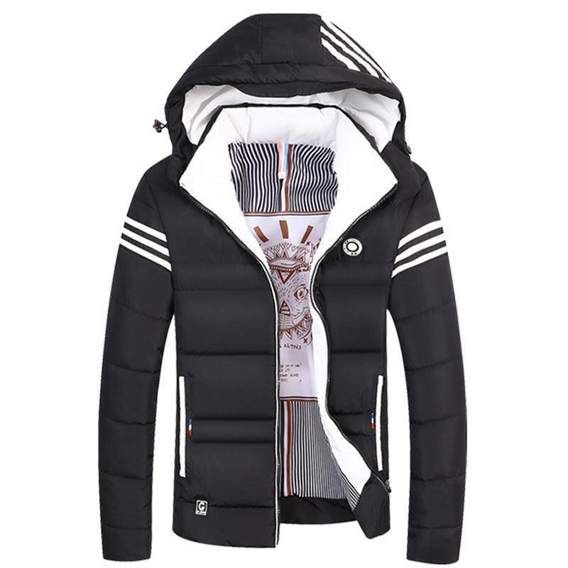 Men's detachable hood padded jacket
