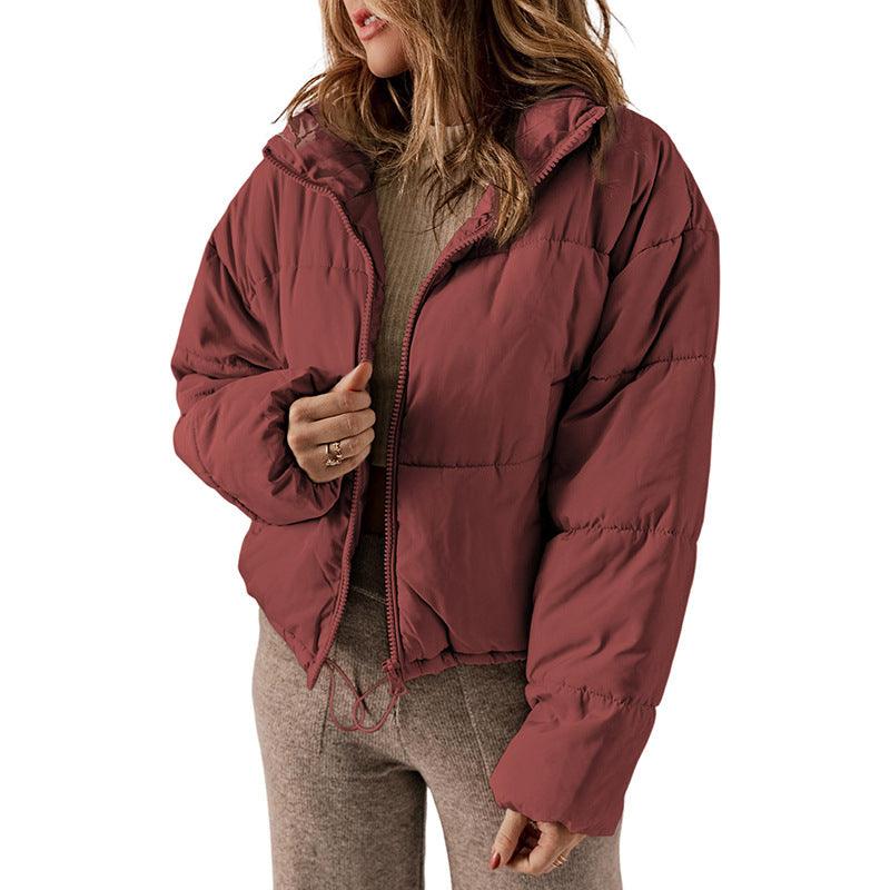 Women's warm stand collar padded jacket