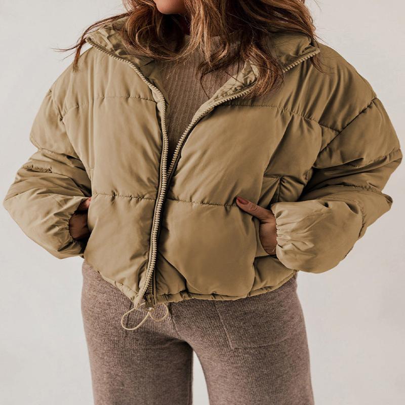 Women's warm stand collar padded jacket
