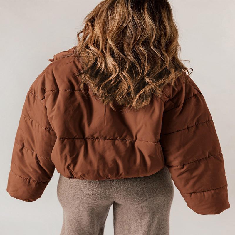 Women's warm stand collar padded jacket