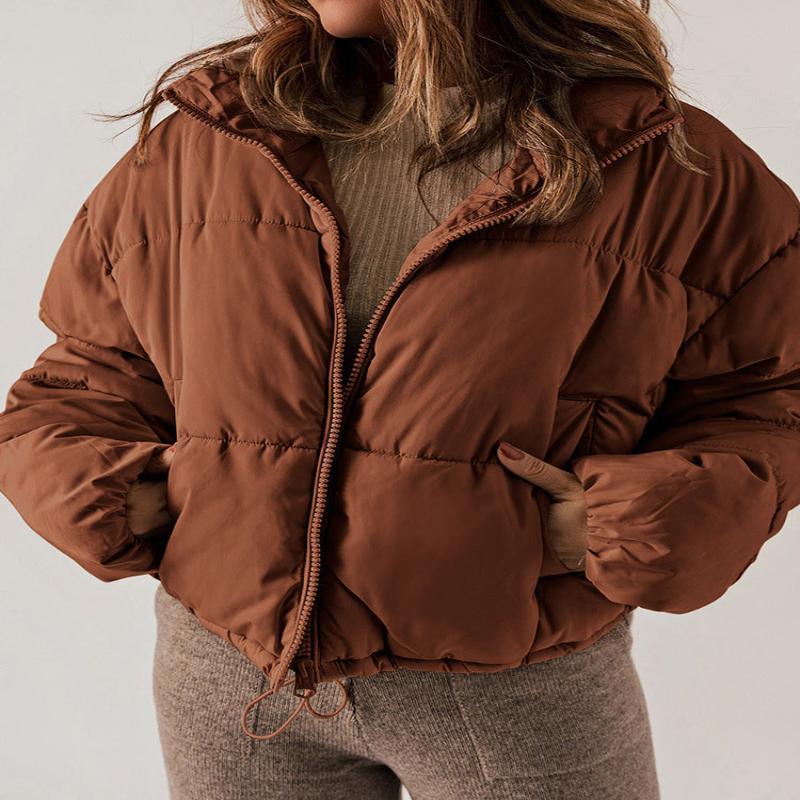 Women's warm stand collar padded jacket