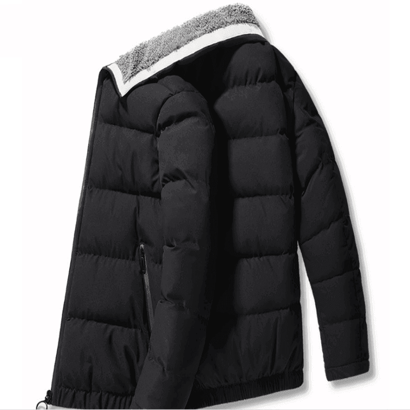 Men's fleece collar padded winter jacket