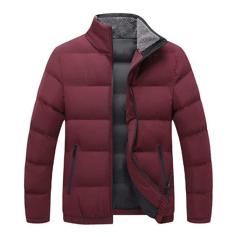 Men's fleece collar padded winter jacket