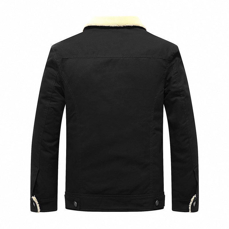 Men's fleece-lined denim jacket