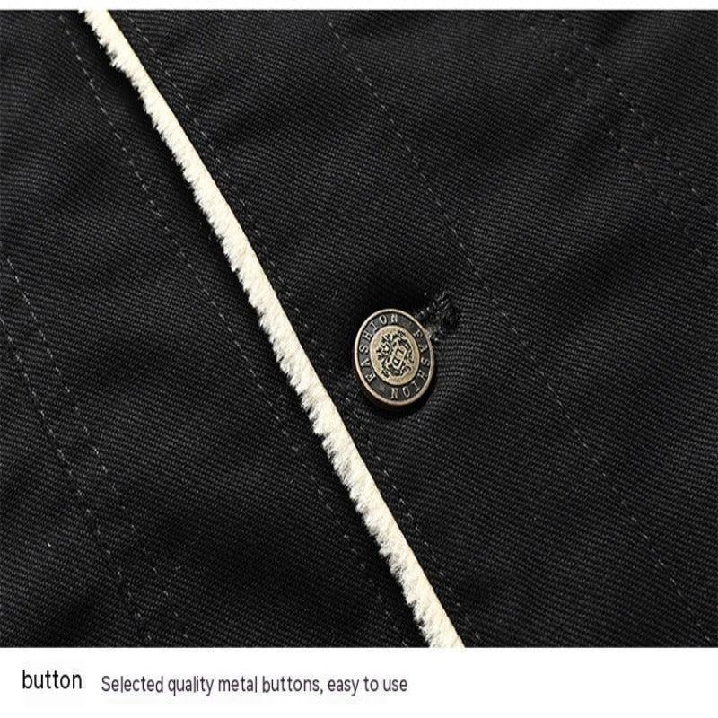 Men's fleece-lined denim jacket