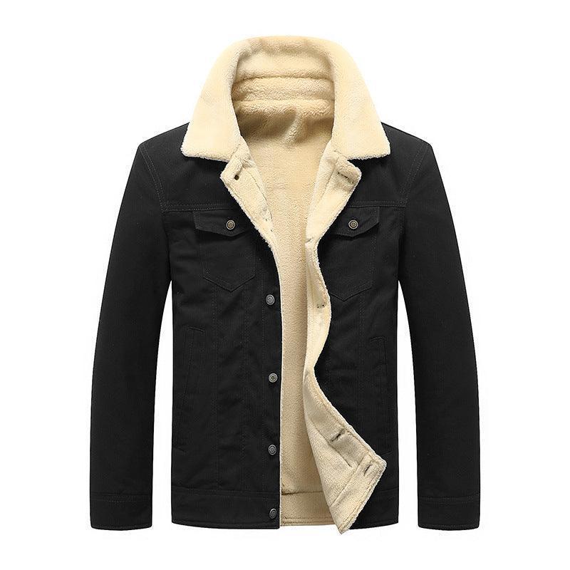 Men's fleece-lined denim jacket