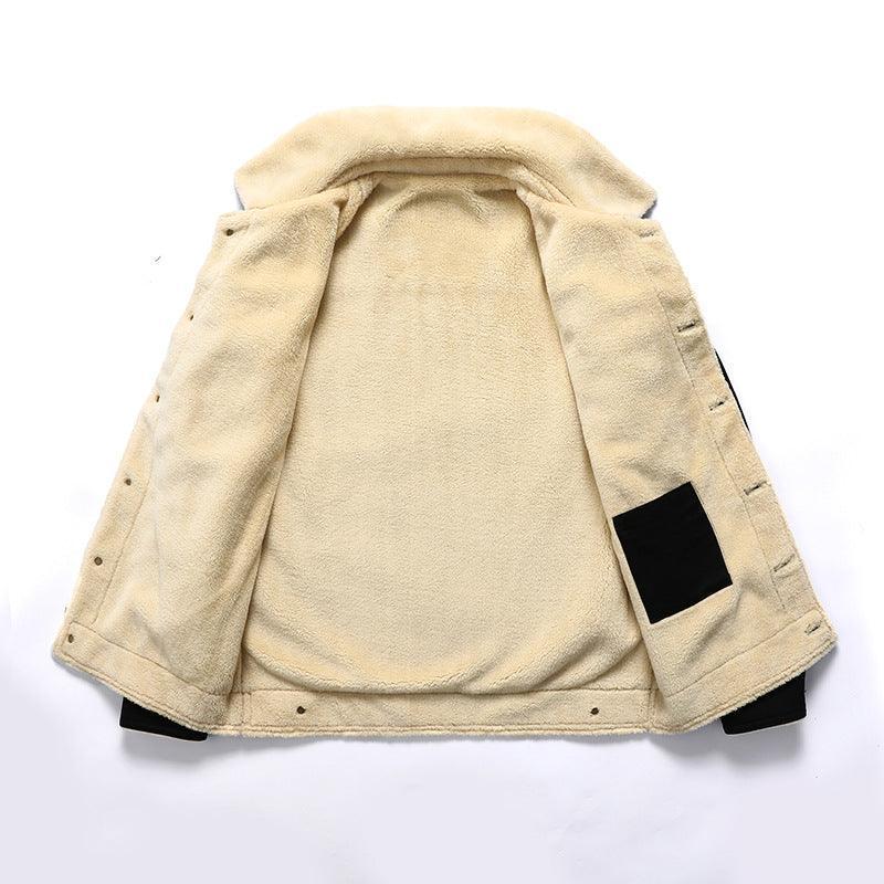 Men's fleece-lined denim jacket