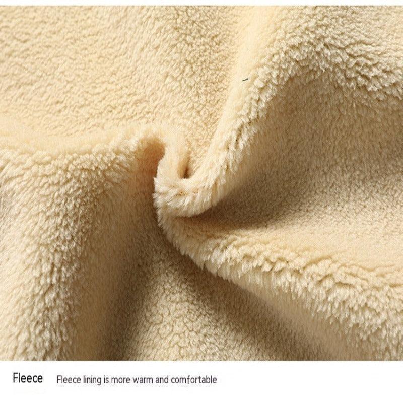 Winter Fleeced Lapel Collar Denim Jacket - Glooosy Store