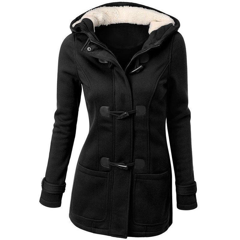 Fur Collar Long Jacket Women - Glooosy Store