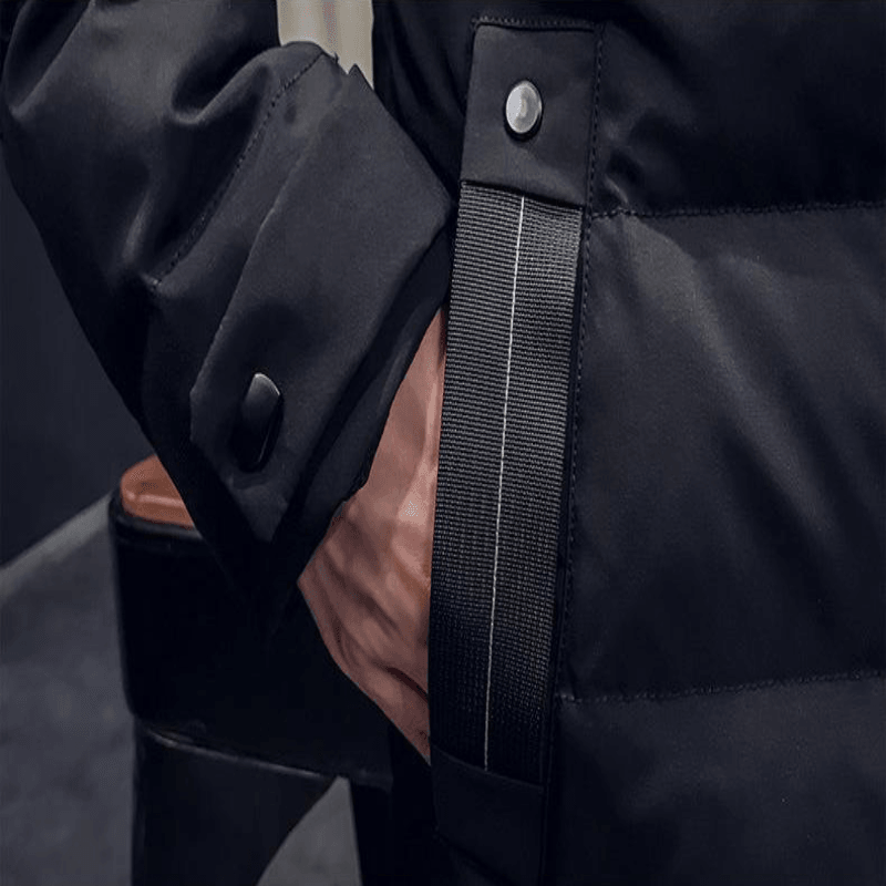 Men's mid-length hooded winter jacket