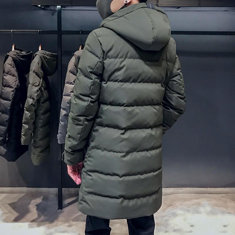 Men's mid-length hooded winter jacket