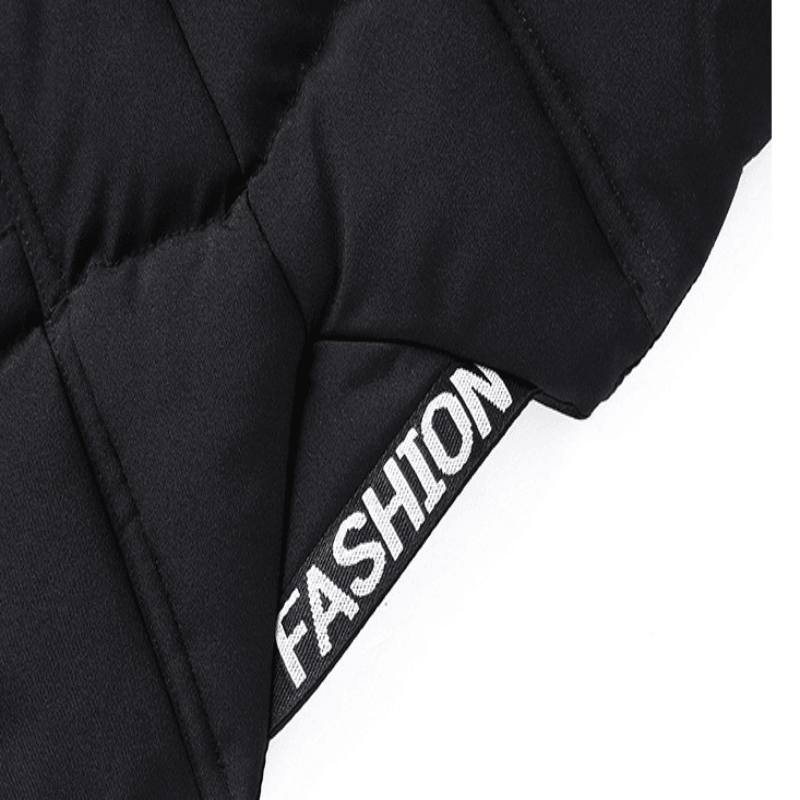 Men's winter padded jacket with detachable hood