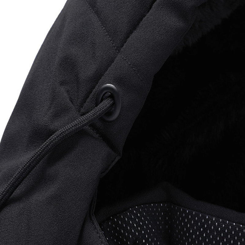 Men's winter padded jacket with detachable hood