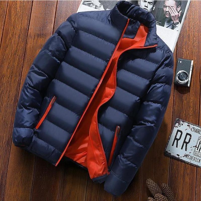 Men's padded stand collar sports jacket