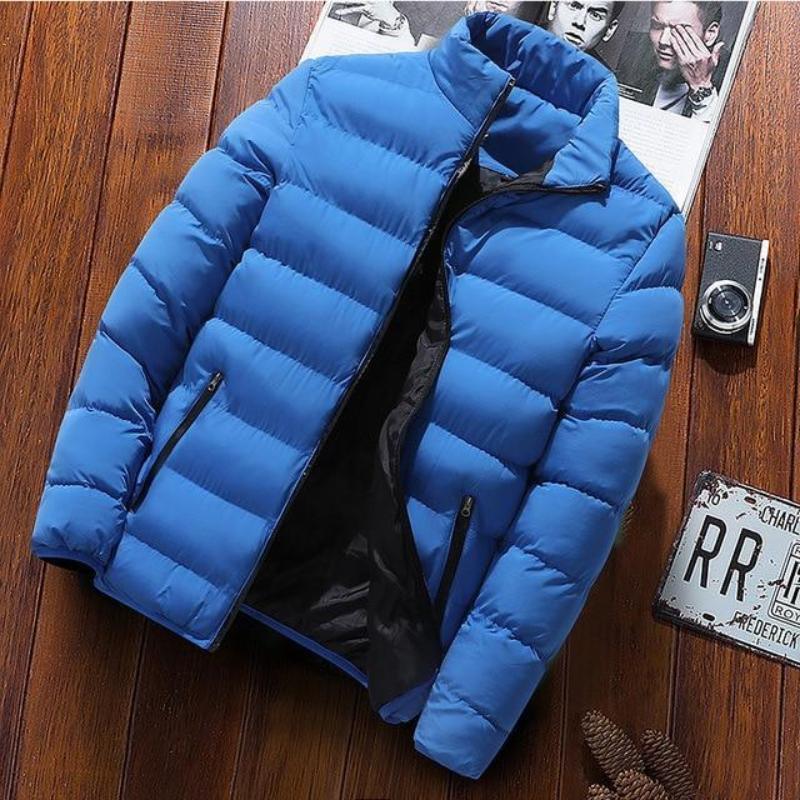 Men's padded stand collar sports jacket