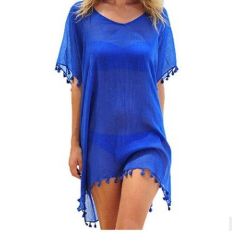 Women Loose Chiffon Summer Beach Tunic Cover-Up Shirt - Glooosy Store